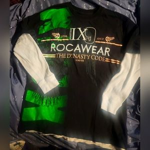 Boys size 10/12 black Rocawear shirt.